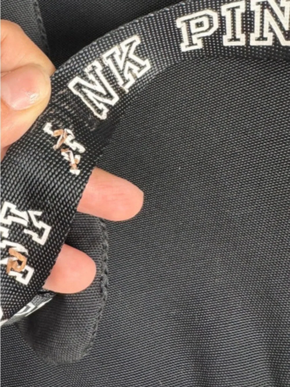PINK Victoria's Secret Black Backpack with White Logo